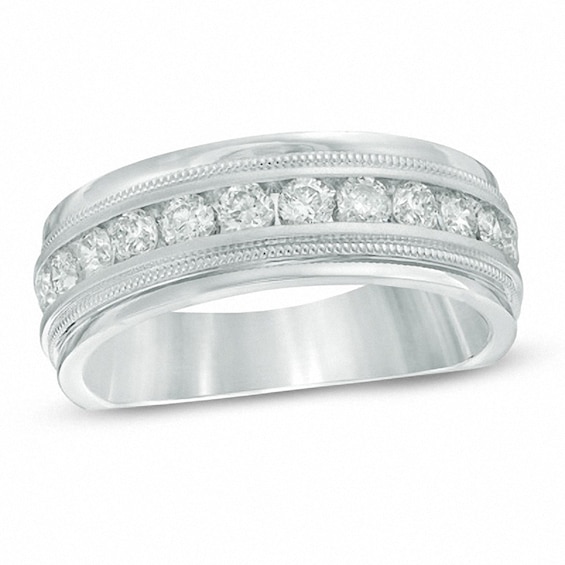 Previously Owned - 1 CT. T.w. Diamond Milgrain Anniversary Band in 14K White Gold