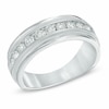 Thumbnail Image 2 of Previously Owned - Men's 1 CT. T.W. Diamond Milgrain Anniversary Band in 14K White Gold