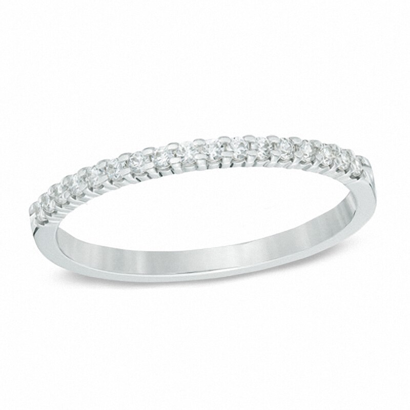 Main Image 1 of Previously Owned - 1/6 CT. T.W. Diamond Anniversary Band in 14K White Gold