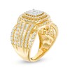 Thumbnail Image 2 of Previously Owned - 2 CT. T.W. Composite Diamond Cushion Frame Multi-Row Ring in 10K Gold
