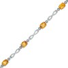 Thumbnail Image 0 of Previously Owned - Oval Madeira Citrine Infinity Link Bracelet in Sterling Silver - 7.25"