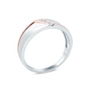 Thumbnail Image 2 of Previously Owned - 1/10 CT. T.W. Diamond Four Stone Slant Bypass Stripe Wedding Band in 10K Two-Tone Gold
