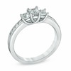 Thumbnail Image 2 of Previously Owned - 1/2 CT. T.W. Princess-Cut Diamond Three Stone Engagement Ring in 10K White Gold