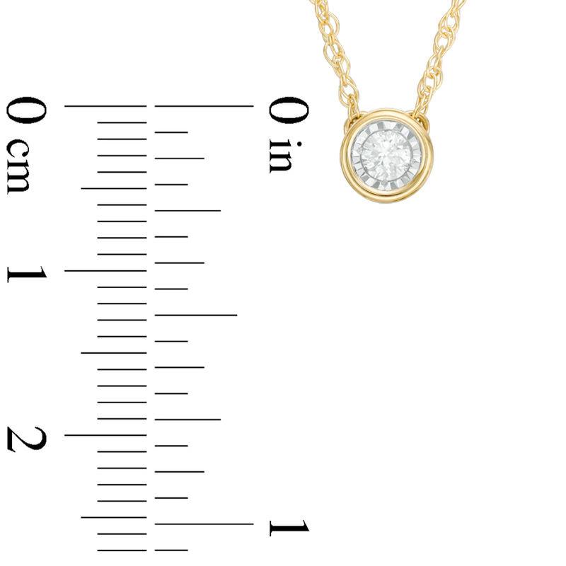 Main Image 2 of Previously Owned - 1/10 CT. Diamond Solitaire Pendant in 10K Gold