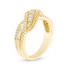Thumbnail Image 2 of Previously Owned - 1/2 CT. T.W. Baguette and Round Diamond Crossover Vintage-Style Ring in 10K Gold