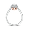 Thumbnail Image 4 of Previously Owned - Love's Destiny by Zales 1 CT. T.W. Emerald-Cut Diamond Frame Engagement Ring in 14K Two-Tone Gold