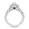 Thumbnail Image 3 of Previously Owned - Vera Wang Love Collection 1 CT. T.W. Diamond Double Frame Engagement Ring in 14K White Gold