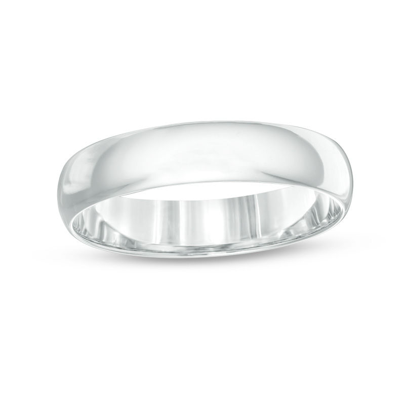 Main Image 1 of Previously Owned - Men's 4.0mm Wedding Band in 10K White Gold