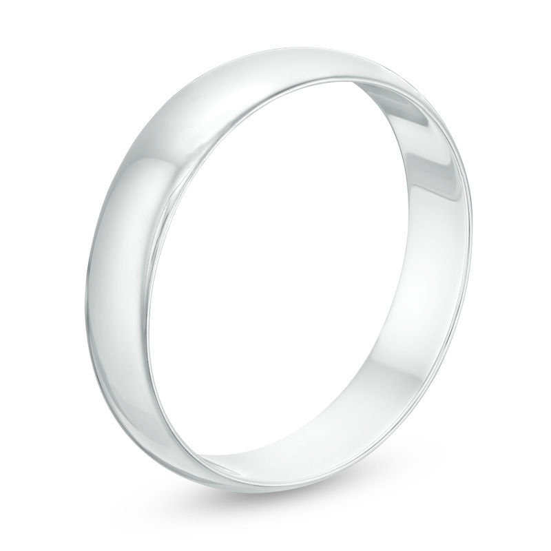 Main Image 2 of Previously Owned - Men's 4.0mm Wedding Band in 10K White Gold