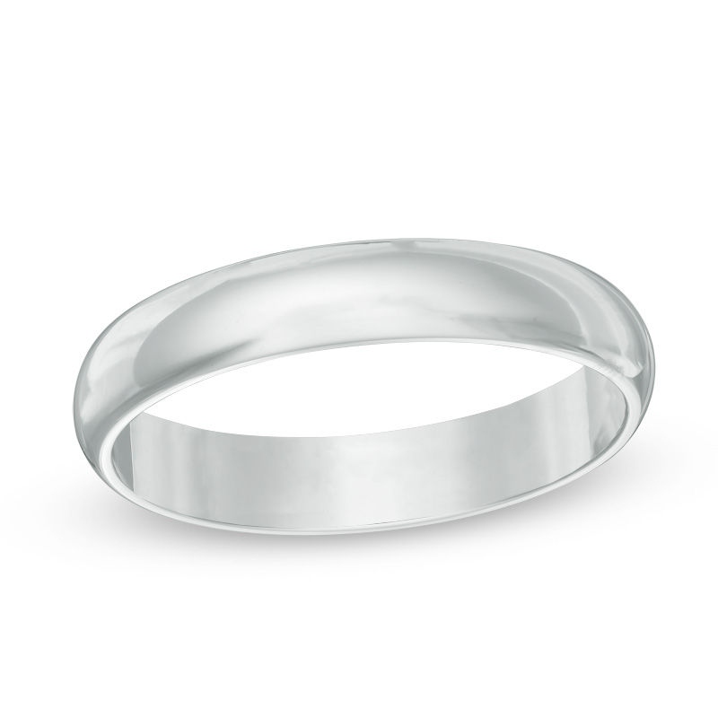 Main Image 1 of Previously Owned - 4.0mm Comfort-Fit Wedding Band in 10K White Gold