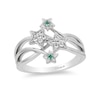 Thumbnail Image 1 of Previously Owned - Enchanted Disney Tinker Bell Tourmaline and 1/10 CT. T.W. Diamond Star Ring in Sterling Silver