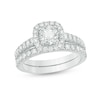 Thumbnail Image 1 of Previously Owned 1 CT. T.W. Diamond Frame Soldered Bridal Set in 14K White Gold