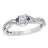 Thumbnail Image 1 of Previously Owned - Cherished Promise Collection™ Diamond Accent and Blue Sapphire Twist Ring in Sterling Silver