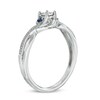 Thumbnail Image 2 of Previously Owned - Cherished Promise Collection™ Diamond Accent and Blue Sapphire Twist Ring in Sterling Silver