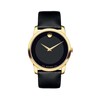 Thumbnail Image 1 of Previously Owned - Men's Movado Museum® Classic Gold-Tone PVD Strap Watch with Black Dial (Model: 606876)