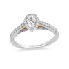 Thumbnail Image 1 of Previously Owned - Enchanted Disney Merida 1/2 CT. T.W. Pear-Shaped Diamond Frame Engagement Ring in 14K Two-Tone Gold