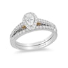 Thumbnail Image 3 of Previously Owned - Enchanted Disney Merida 1/2 CT. T.W. Pear-Shaped Diamond Frame Engagement Ring in 14K Two-Tone Gold