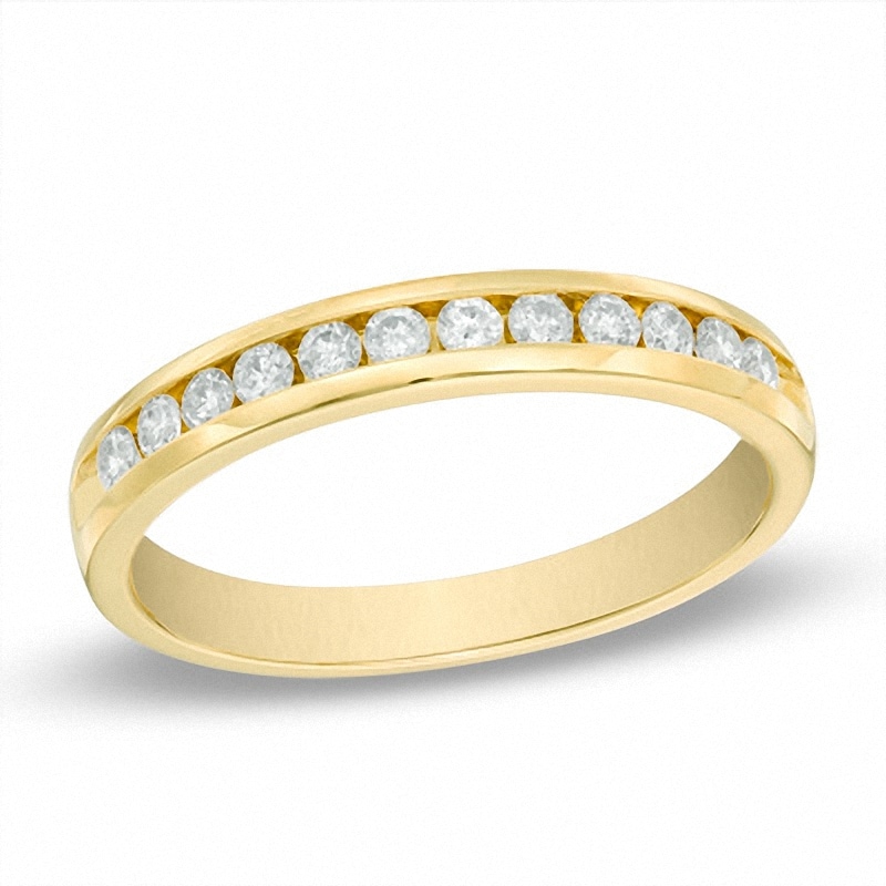 Main Image 1 of Previously Owned - 1/4 CT. T.W. Diamond Channel Band in 14K Gold