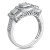 Thumbnail Image 1 of Previously Owned - 1/2 CT. T.W. Composite Diamond Three Stone Framed Engagement Ring in 10K White Gold