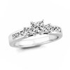 Thumbnail Image 1 of Previously Owned - 1 CT. T.W. Princess-Cut Diamond Three Stone Engagement Ring in 14K White Gold (I/SI2)