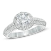 Thumbnail Image 1 of Previously Owned - 1-1/2 CT. T.W. Diamond Frame Double Row Engagement Ring in 14K White Gold