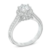 Thumbnail Image 2 of Previously Owned - 1-1/2 CT. T.W. Diamond Frame Double Row Engagement Ring in 14K White Gold