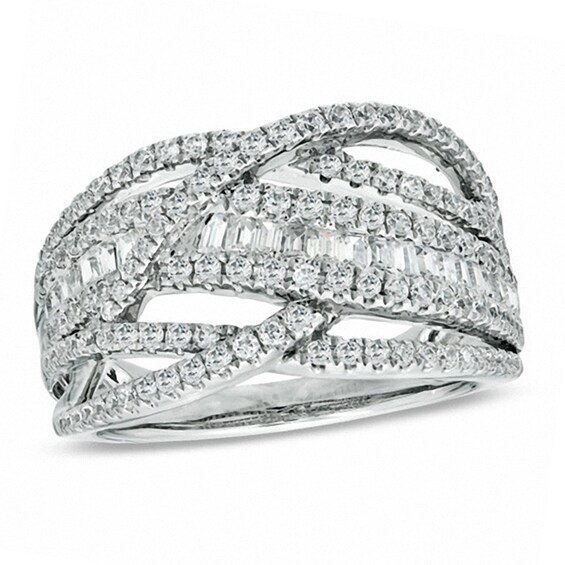 Previously Owned - 1 CT. T.w. Diamond Loose Braid Ring in 10K White Gold