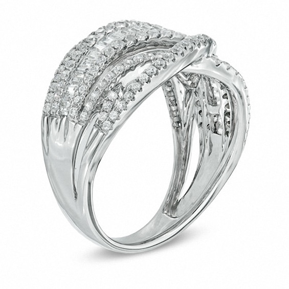 Previously Owned - 1 CT. T.w. Diamond Loose Braid Ring in 10K White Gold