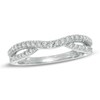 Thumbnail Image 1 of Previously Owned - 1/3 CT. T.W. Diamond Split Shank Contour Wedding Band in 14K White Gold
