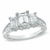 Thumbnail Image 0 of Previously Owned - 2 CT. T.W. Emerald-Cut Diamond Three Stone Ring in 14K White Gold (I/I1)