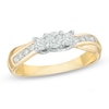 Thumbnail Image 1 of Previously Owned - 1/2 CT. T.W. Diamond Past Present Future® Engagement Ring in 10K Gold