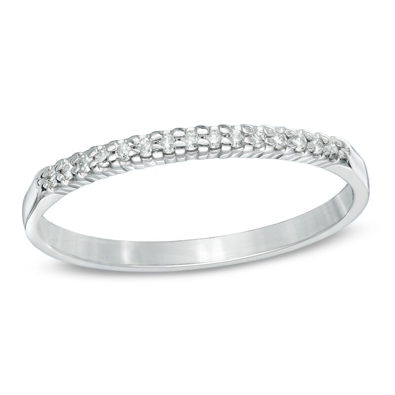 Main Image 1 of Previously Owned - 1/10 CT. T.W. Diamond Band in Sterling Silver