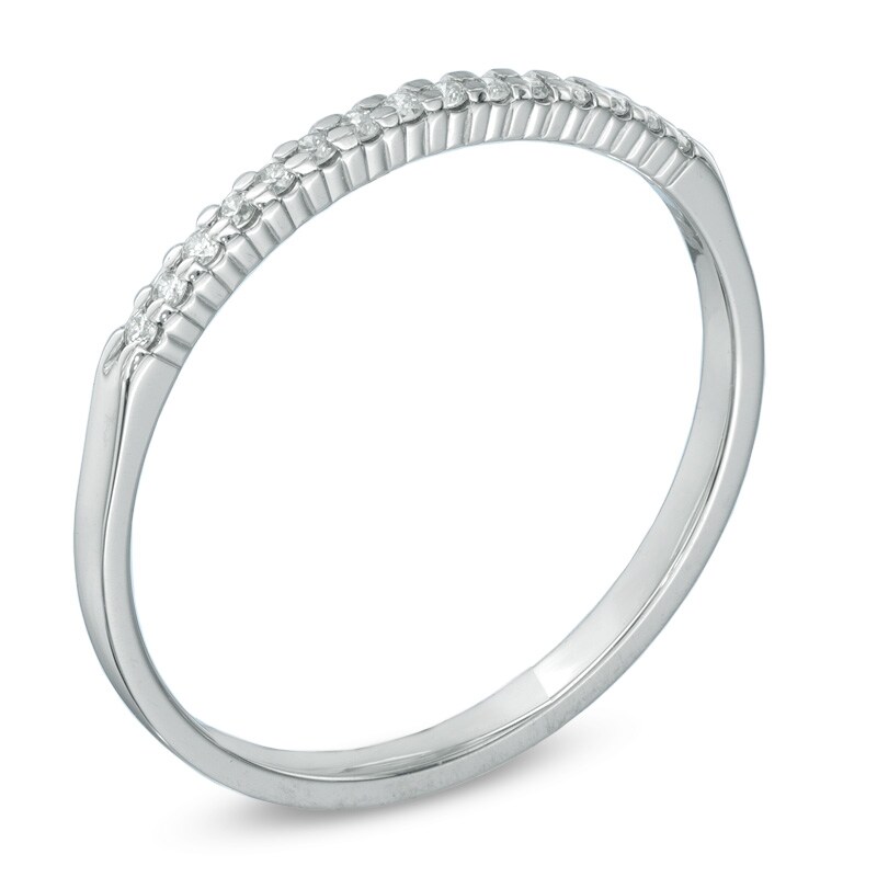 Main Image 2 of Previously Owned - 1/10 CT. T.W. Diamond Band in Sterling Silver
