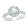 Thumbnail Image 1 of Previously Owned - 1 CT. T.W. Diamond Double Frame Engagement Ring in 14K White Gold