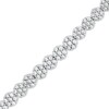 Thumbnail Image 1 of Previously Owned - 5 CT. T.W. Diamond Flower Cluster Bracelet in 14K White Gold