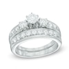 Thumbnail Image 1 of Previously Owned - 1-1/3 CT. T.W. Diamond Past Present Future® Bridal Set in 14K White Gold