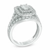 Thumbnail Image 1 of Previously Owned - 1-3/4 CT. T.W. Radiant-Cut Diamond Frame Bridal Set in 14K White Gold