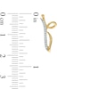 Thumbnail Image 2 of Previously Owned - 1/10 CT. T.W. Diamond Curved Crawler Earrings in 10K Gold