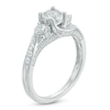 Thumbnail Image 2 of Previously Owned - 1 CT. T.W. Diamond Past Present Future® Bypass Engagement Ring in 14K White Gold