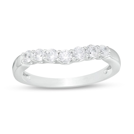 Previously Owned - 1/2 CT. T.w. Diamond Contour Anniversary Band in 14K White Gold