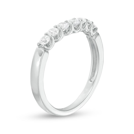 Previously Owned - 1/2 CT. T.w. Diamond Contour Anniversary Band in 14K White Gold