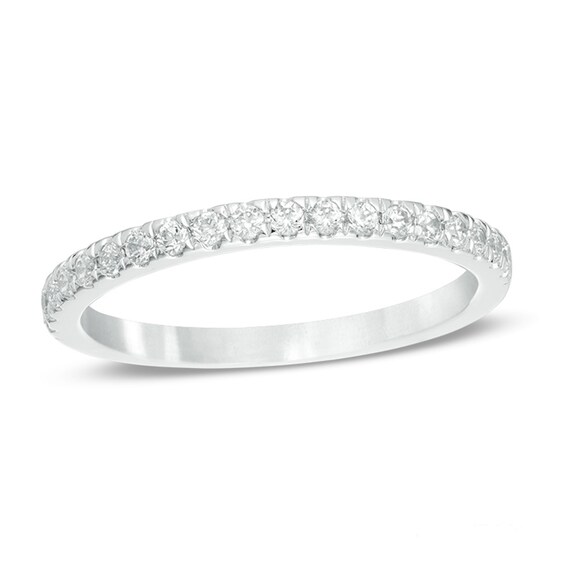 Previously Owned - Love's Destiny by Peoples 1/4 CT. T.w. Diamond Wedding Band in 14K White Gold (I/I1)