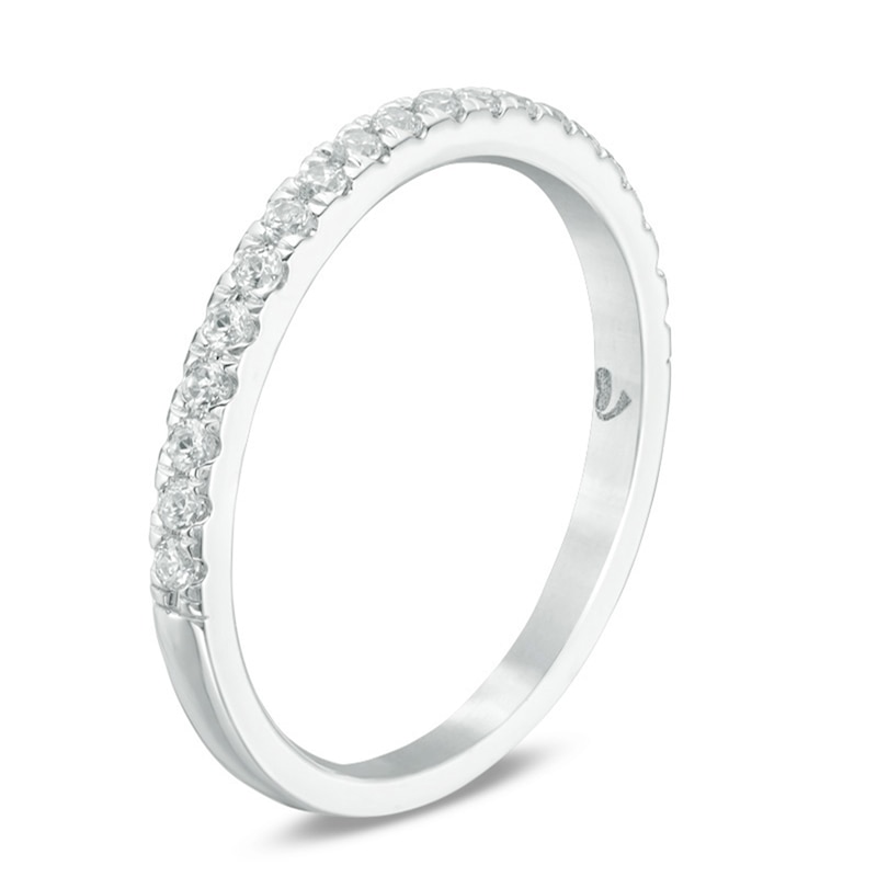 Main Image 2 of Previously Owned - Love's Destiny by Peoples 1/4 CT. T.W. Diamond Wedding Band in 14K White Gold (I/I1)