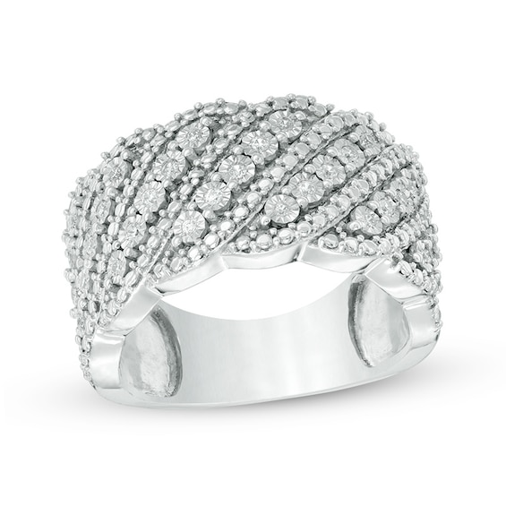 Previously Owned - 1/6 CT. T.w. Diamond Wave Anniversary Band in 10K White Gold
