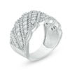 Thumbnail Image 2 of Previously Owned - 1/6 CT. T.W. Diamond Wave Anniversary Band in 10K White Gold