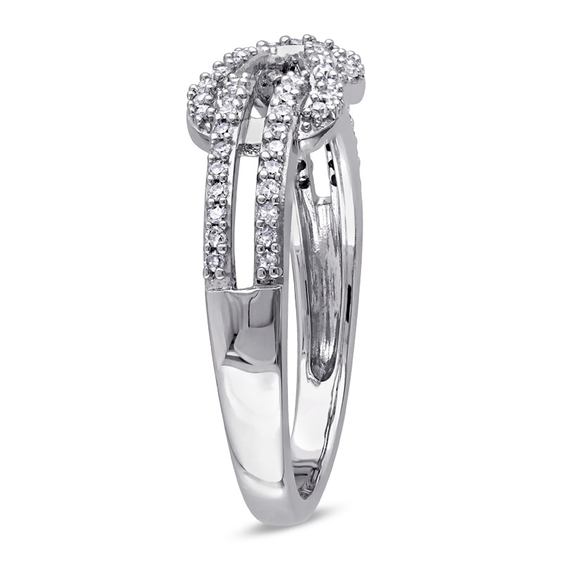 Main Image 2 of Previously Owned - 1/4 CT. T.W. Diamond Double  Ring in 10K White Gold