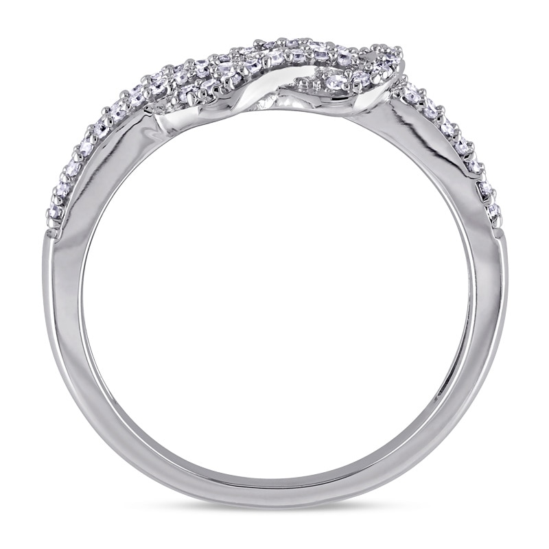 Main Image 3 of Previously Owned - 1/4 CT. T.W. Diamond Double  Ring in 10K White Gold