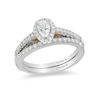 Thumbnail Image 2 of Previously Owned - Enchanted Disney Merida 1/2 CT. T.W. Pear-Shaped Diamond Frame Engagement Ring in 14K Two-Tone Gold