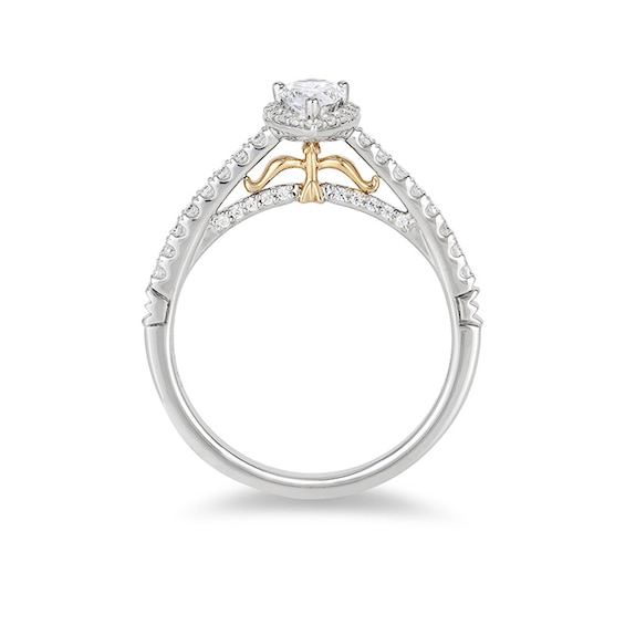 Previously Owned - Enchanted Disney Merida 1/2 CT. T.w. Pear-Shaped Diamond Frame Engagement Ring in 14K Two-Tone Gold