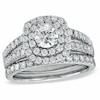 Thumbnail Image 1 of Previously Owned - 1-1/2 CT. T.W. Diamond Double Frame Bridal Set in 14K White Gold
